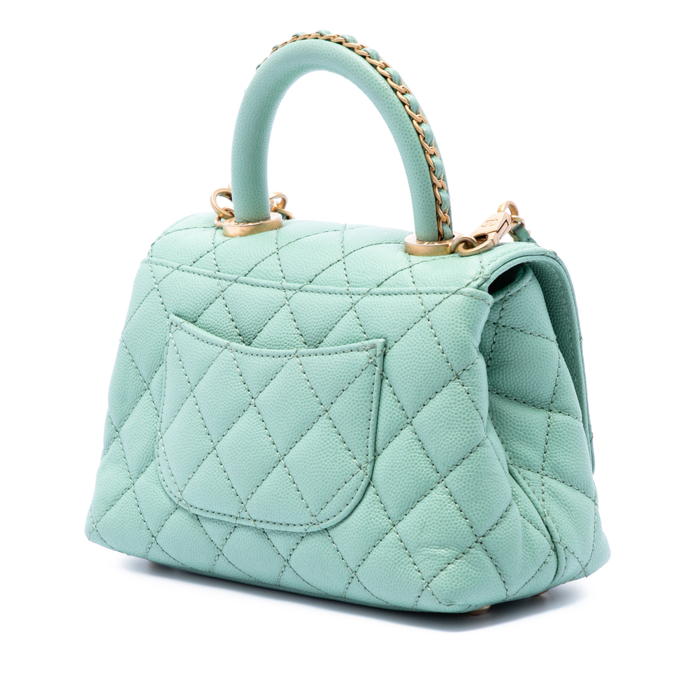 Pre-Loved Chanel Extra Mini Quilted Caviar Coco Top Handle Bag - Picture 2 of 6
